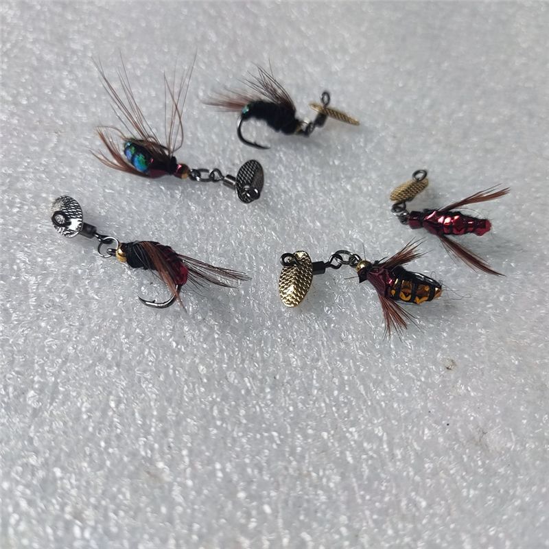 Fly Fishing Set - طُعم صيد T34C بالترتر، طُعم صناعي،