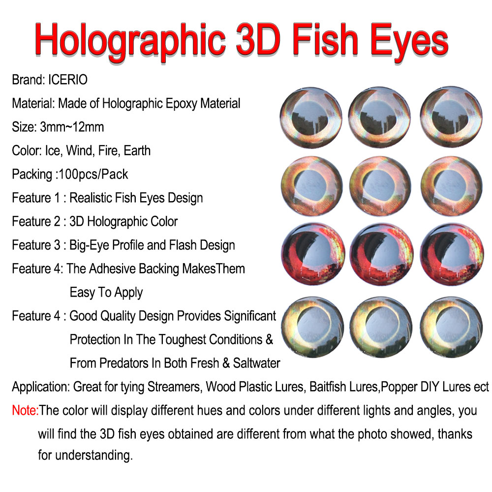 ICERIO 100 قطعة ثلاثية الأبعاد - مراجعة Fishing Equipment Deals وسعره