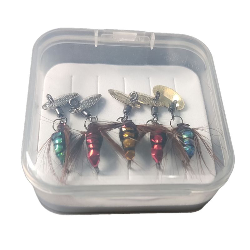 طُعم صيد T34C بالترتر، طُعم صن - مراجعة Fly Fishing Set وسعره