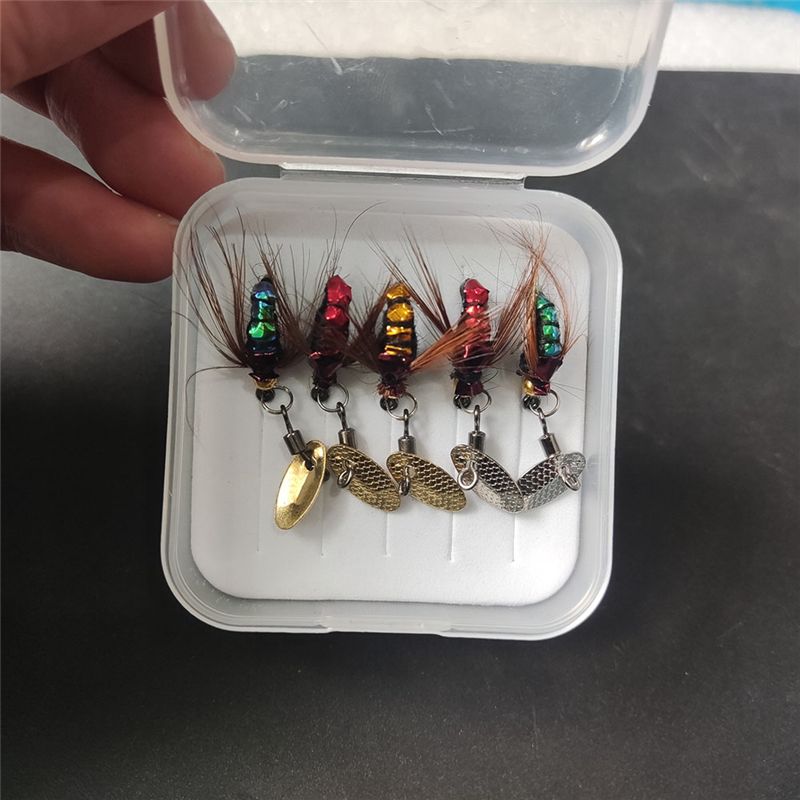 طُعم صيد T34C بالترتر، طُعم صن - مراجعة Fly Fishing Set وسعره