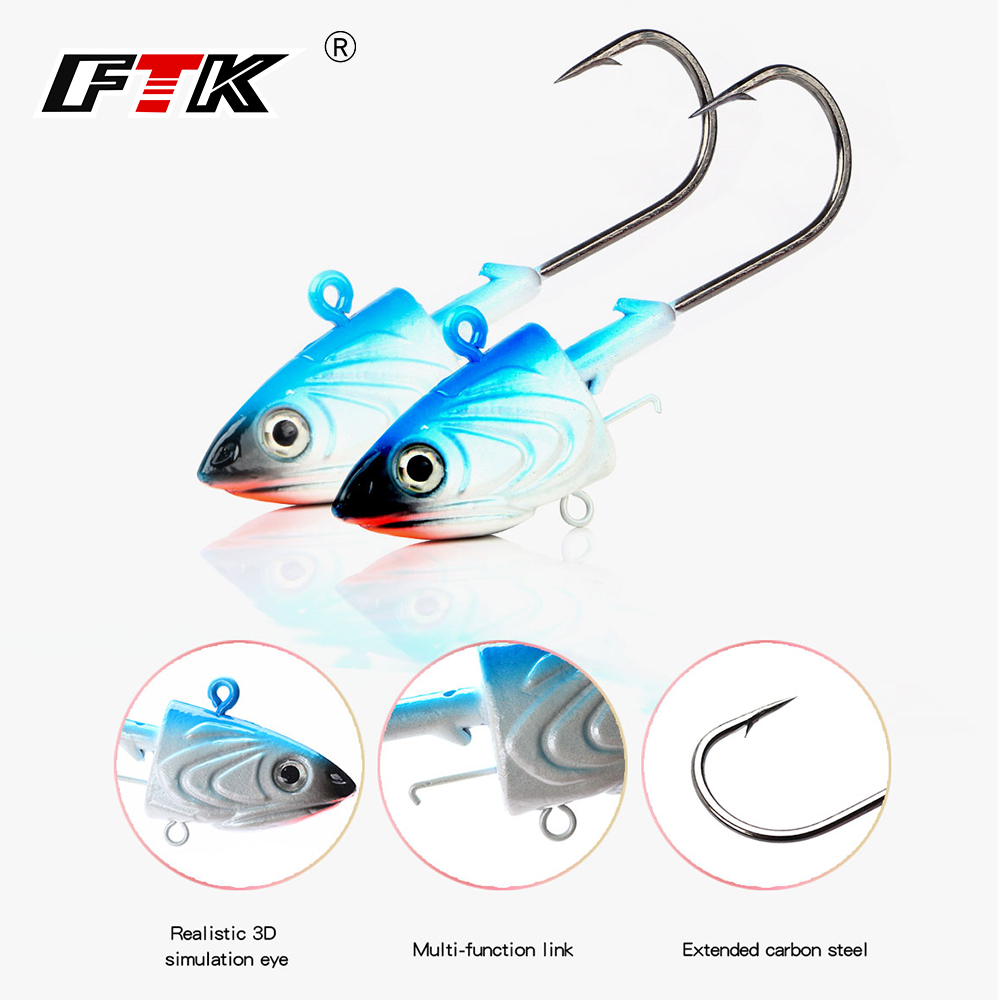 FTK 2 قطعة خطاف صيد السمك برأس - مراجعة Fishing Equipment Deals وسعره