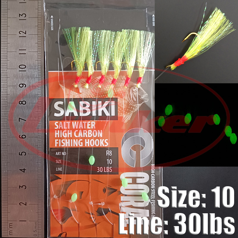 خطافات Lunker Sabiki Rig مضيئة - مراجعة Fishing Equipment Deals وسعره